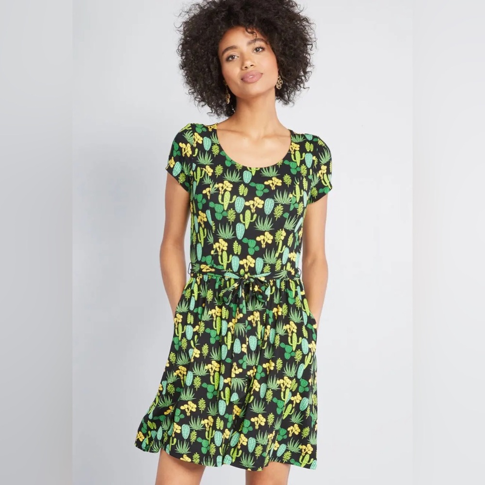 Modcloth Cactus Print Dress